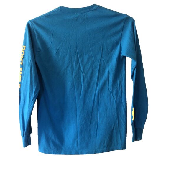 Billie Eilish Long Sleeve Shirt Small Blue Yellow - Dont Smile At Me Tour Shirt - Picture 2 of 5
